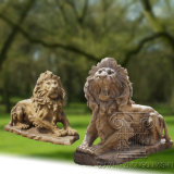 Natural Marble Lions Statue Sculpture, Animal Sculpture