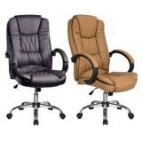 Functional Luxury Executive Metal Frame Swivel Leather Back and Seat Office Chair