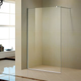 Walk in Shower Screen with Stainless Steel Bar, Shower Door
