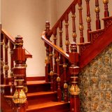 European Style Solid Oak Wood Spiral Staircase (GSP16-012)