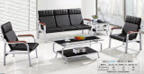 Hot Sales Classical Design Leather Office Sofa Public Sofa Waiting Sofa and Chair 1+1+3 in Stock