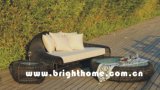 Round PE Rattan Wicker Furniture Garden Sofa Set Bp-858