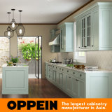 Oppein Modern Green Galley Luxury PVC Kitchen Cabinet (OP15-PVC03)