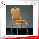 Latest Fashionable Yellow Fabric Upholstered Silver Party Chair (BC-220)
