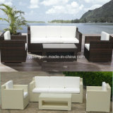 Outdoor Garden Furniture Flat Synthetic PE Rattan Wicker Relax Sofa Set with 3-Seat&Club Chair (YT253)