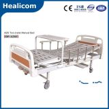 Medical Equipment Two Crank ABS Manual Hospital Bed