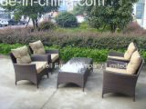 Cheap Rattan Furniture/Outdoor Furniture/Poly-Rattan Sofa Set with Coffee Table - Brown