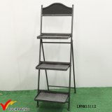 Retro Industrial 3 Tier Decorative Metal Foldable Shelf
