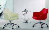 Rotary Fabric Office Meeting Chair with Aluminum Base