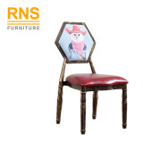D350 Modern Wooden Chair with Cartoon Pattern