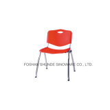 Plastic Stackable Leisure Lecture Chair with Metal Frame