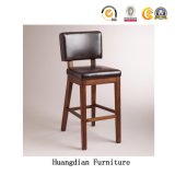 Indoor Furniture PU Leather Hotel and Restaurant Dining Chair Solid Wood High Stools (HD1504)