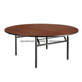 Hotel Restaurant Fireproof Board Round Folding Banquet Table