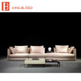 Luxury Style Genuine Leather Corner Sofa Set for Office and Living Room Furniture