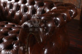 2017 Hot-Selling Vintage Furniture Italian Leather Tufted Victorian Sofa