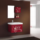 Hot Sale PVC Bathroom Cabinet with Mirror Sw-PF0010W