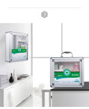 Glass Door Aluminum First Aid Box with Portable Handle