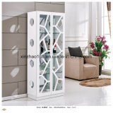 White Wine Shoes Cabinet or Shoes Cabinet Glass 3 Door
