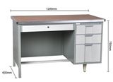 Knock Down Structure Metal Body Office Table with 3 Drawer