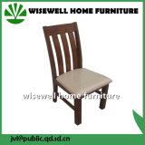 Solid Oak Dining Chair with Leather Pad