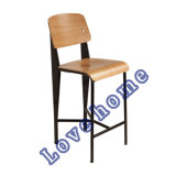 Metal Dining Restaurant Coffee Wooden Standard Bar Stools Chair