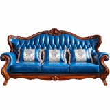 Classical Leather Sofa with Cabinets for Living Room Furniture