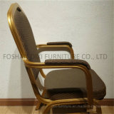 Restaurant Furniture Aluminum Stacking Banquet Chair with Arms