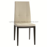White Wooden Dining Armless Leather Chair for Restaurant (SP-EC738)