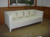 3-Seater Sofa/White Rattan Sofa/Outdoor Sofa/Wicker Sofa Couch
