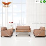 Hot Sale Office Furniture Teak Wood PU Leather Sofa (HY-F1003)