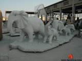 Animal Elephant Stone Statue / Sculptures for Exterior Garden