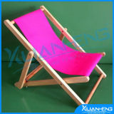 Foldable Wooden Beach Chair with Canvas
