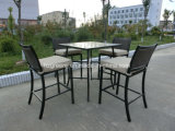 Square Table 5 Pieces Wicker Bar Set Rattan Furniture