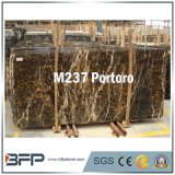 Natural Stone Polished Portoro Black Marble Slabs/Tiles