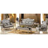 Living Room Furniture with Wood Sofa Set (503A)