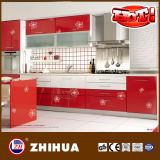 High Glossy Flower Kitchen Cabinet (ZH-C874)