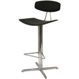 Chinese Furniture Black Color Swivel Bar Stool with Back (FS-429B)