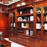 12 Inch Wide Glass Door Bookcase with Drawers (GSP18-031)