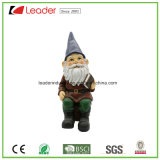 Polyresin Gnome Figurine with a Book Sitting for Garden Ornaments