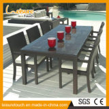 Large Dining Tables Wicker Rattan Chair Table Set Outdoor Paito Restaurant Furniture