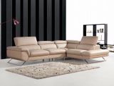 Stainless Steel Leg Modern Leather Sectional Sofa (SBL-9220)