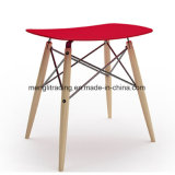 Dress Stool with PP Seat and Wood Leg Bar Stool Plastic Chair