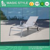 Outdoor Lounge with Armrest Poolside Sling Lounge Garden Textile Lounge Deck Sun Lounge Leisure Lounge Kd Stucture Lounge