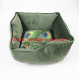 2018 New Green Beige Customized Size Pattern Pet Cushion Cat Dog House Dog Bed