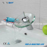Round Glass Spout Bathroom Waterfall Basin Mixer Tap