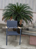 Wood Arm Chair/ Waterproof Arm Chair/Wicker Chair/Grey Rattan Chair