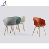 New Design Chair Plastic Hay Chair with Wooden Metal Legs