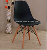 Living Room Plastic Dsw Chair with Wood Legs (LL-0040)