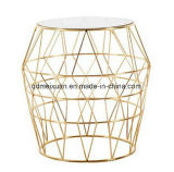 Wire Metal Tea Table Compang Best-Selling Global Supply Gold Plated Finish Metallic Iron Tea Factory (M-X3701)