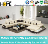 Modern European Style Beige Leather Sofa with LED Light (HC1123)